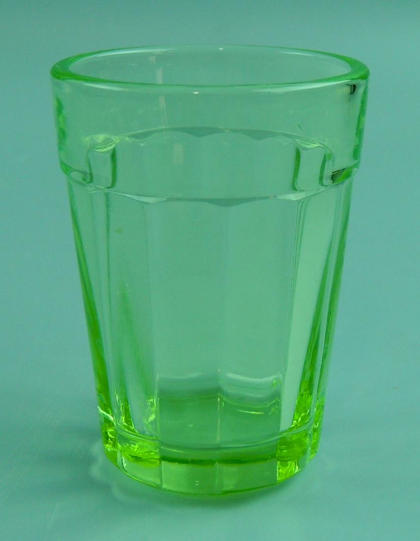 Vintage Vaseline Green Shot Glass: Title: Vintage Vaseline Green Shot Glass Size: 2.5” high x 1.75” widest Unmarked Reserve: $10.00 Shipping: Domestic: Flat-rate of $10.00 to anywhere within the contiguous U.S. International: Forei
