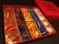 Akro Agates Marble set w Box Red Stripe - 3
