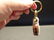 Wood Brass Nautical Sailing Pulley Boat Ship Keychain - 11