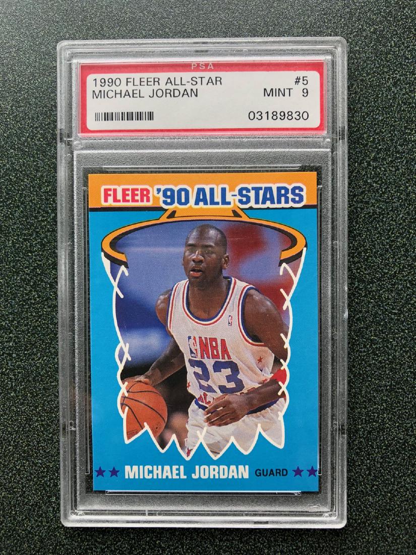 1990 Fleer All Star Michael Jordan #5 PSA Mint 9 (1 of 2)