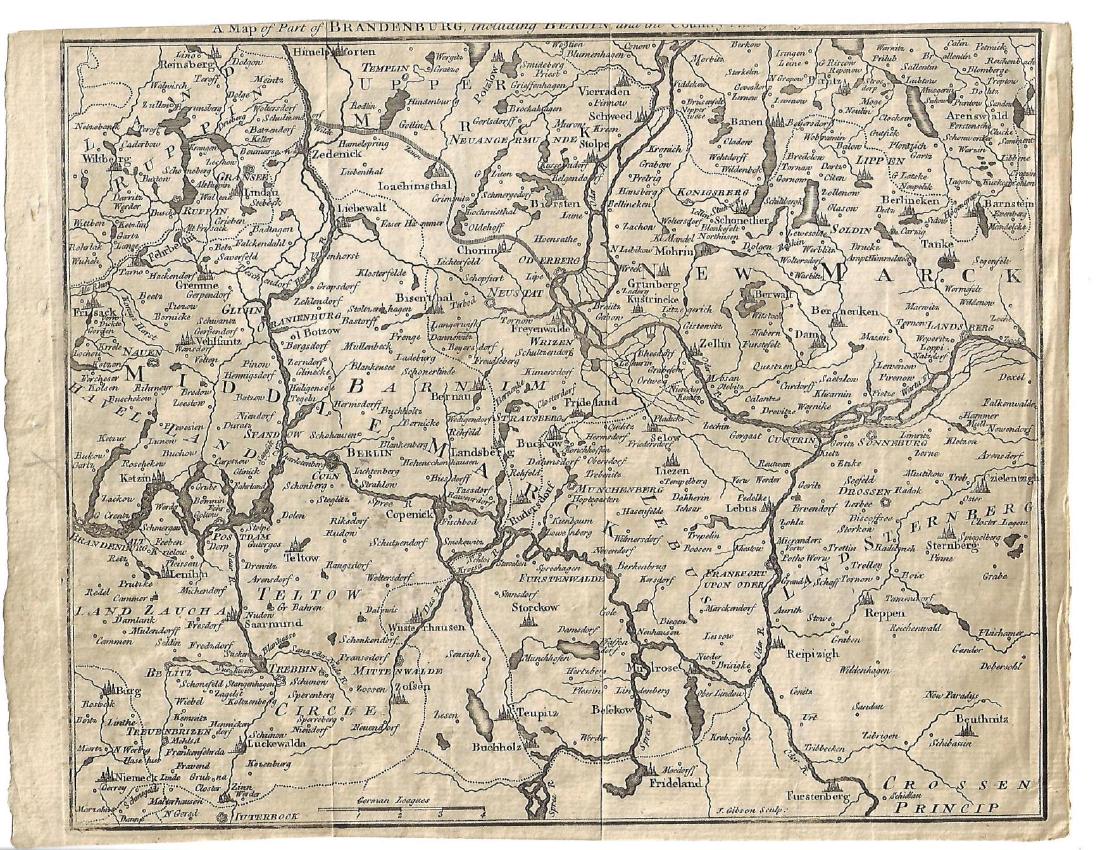1760 Folding Map Area Around Berlin (1 of 1)