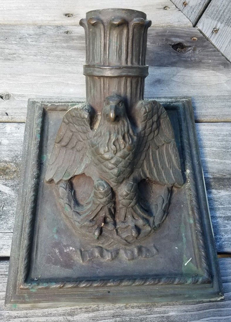 Bronze flag holder eagle 19th century (1 of 3)