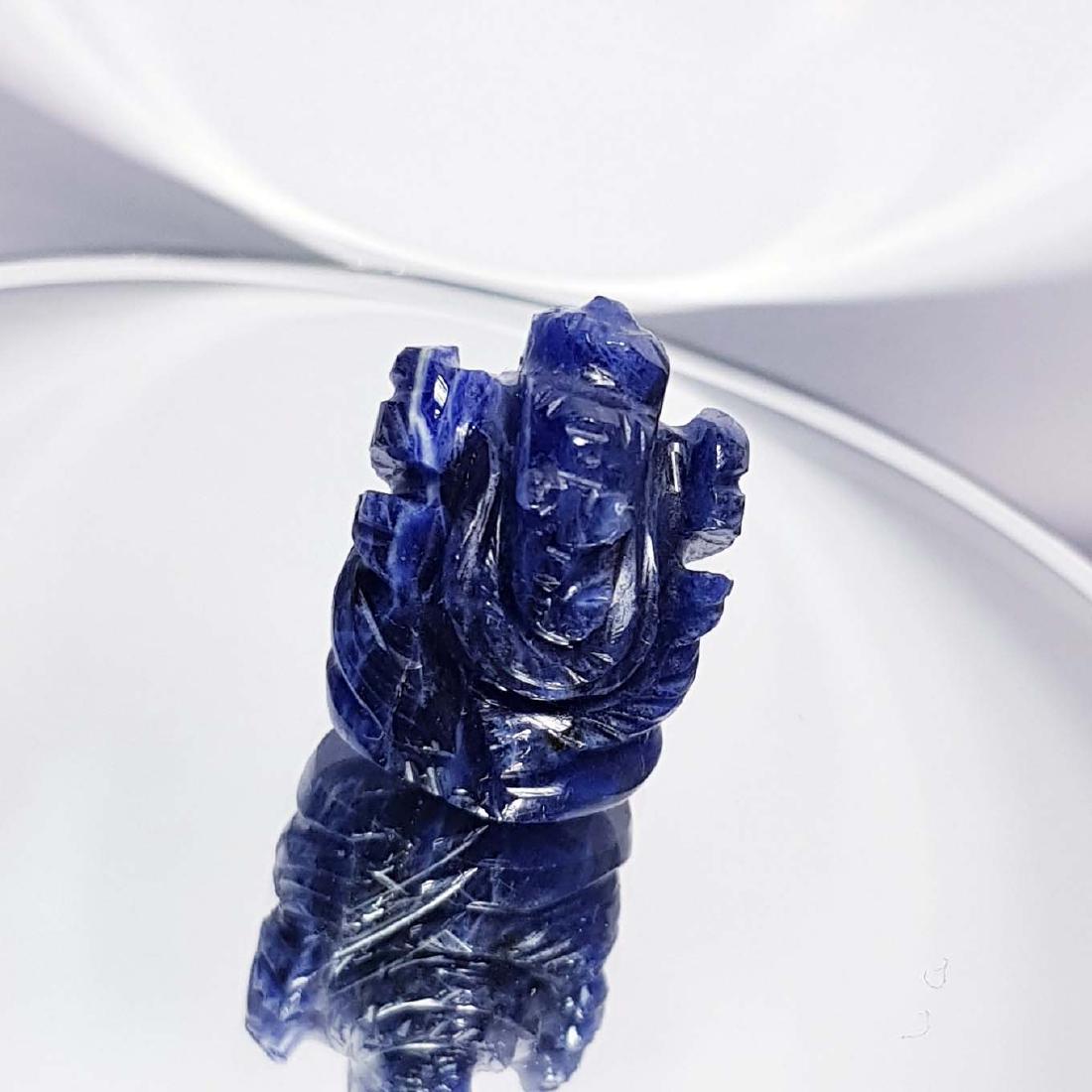 32.78 ct Sodalite Lord Ganesha Carving: No Reserve! Item: 32.78 ct Sodalite Lord Ganesha Carving Loose Gemstone: Sodalite Color/Clarity: VVS Carat Weight: 32.78 Size (mm): 22.00 x 17.30 x 14.50 Africa Shipping: Worldwide: Flat-rate of $10.0
