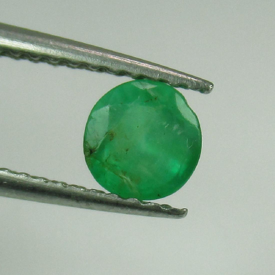 0.54 Ct Genuine Loose Zambian Emerald 5 mm Round cut (1 of 2)