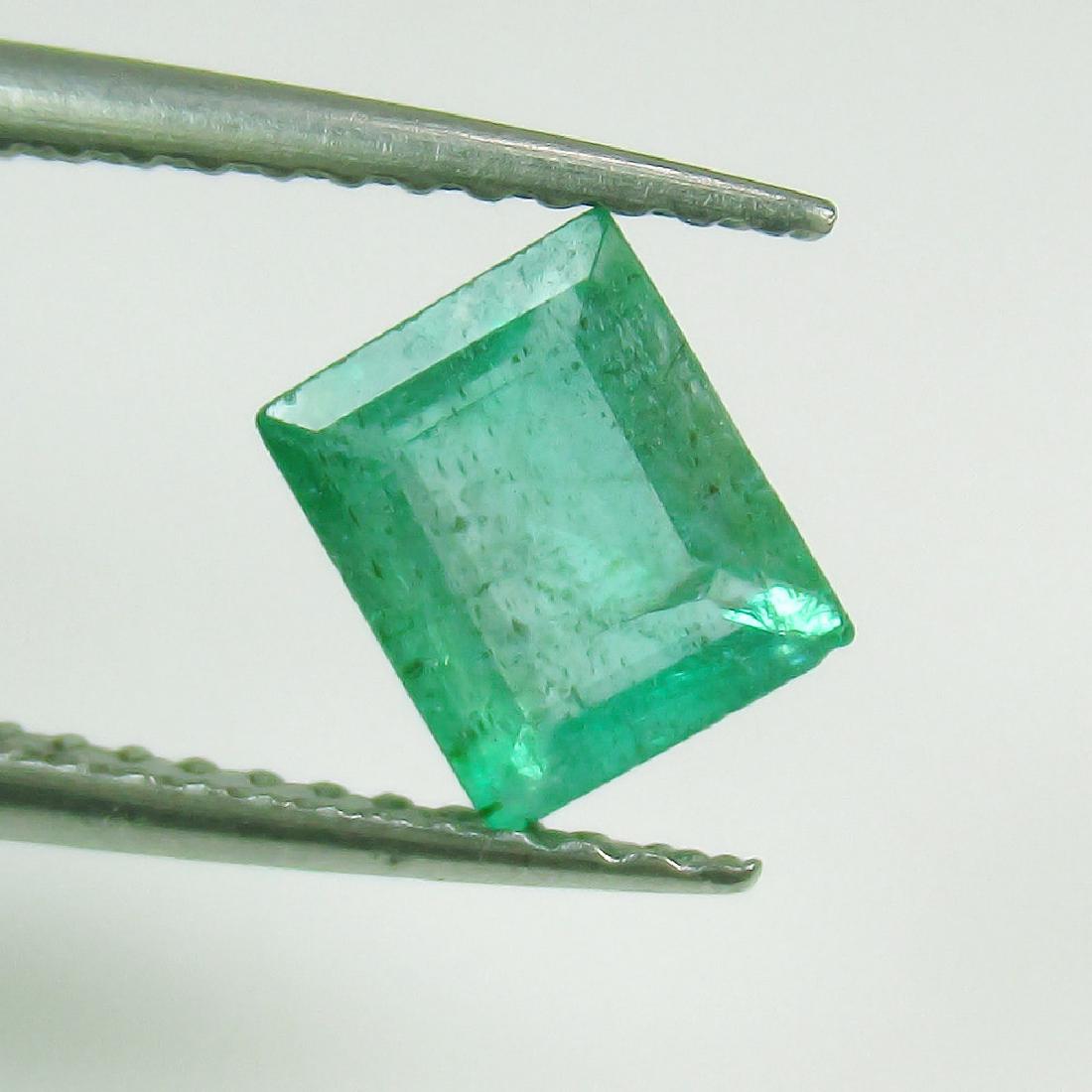 0.88 Ct Genuine Zambian Emerald 6X5 mm Rectangle Cut (1 of 2)