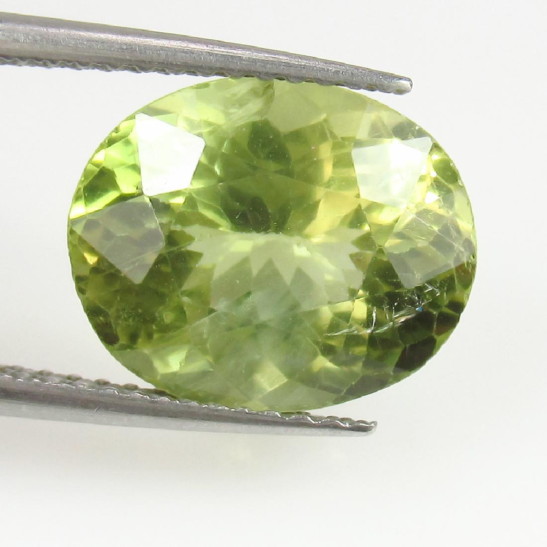 4.50 Ct Genuine Yellowish Green Apatite Nice Oval Cut (1 of 2)