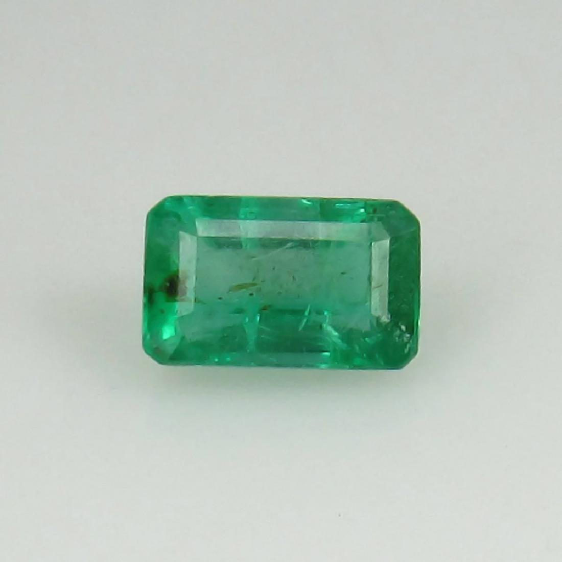 0.55 Ct Genuine Zambian Emerald 6X4 mm Octagon Cut (1 of 2)