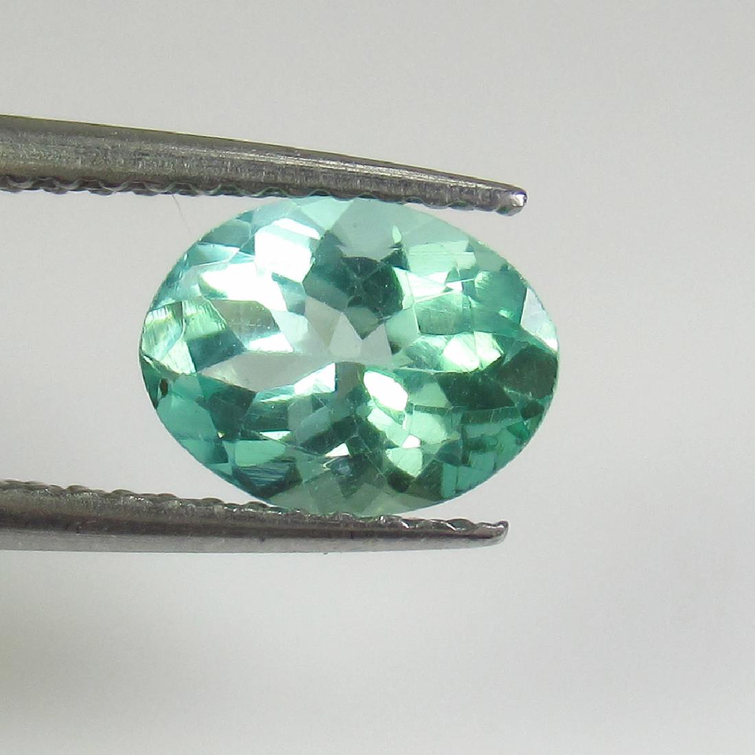1.10 Ct Genuine Brazil Bluish Green Apatite Oval Cut (1 of 2)