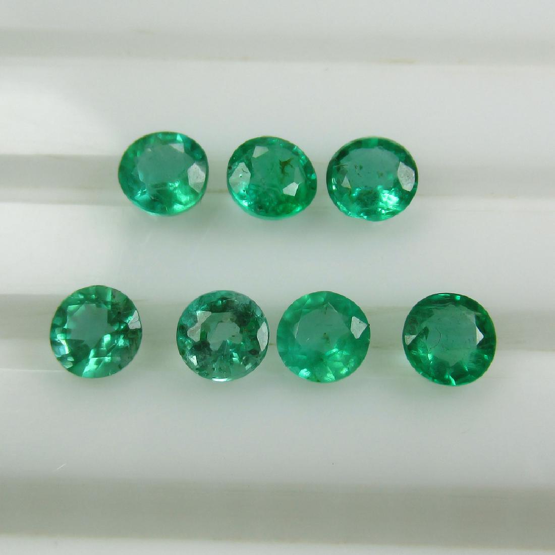 1.52 Ctw Natural Zambian Emerald Matching Round Set (1 of 3)