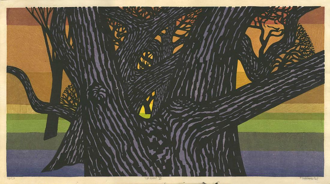 Clifton Karhu Woodblock Trees II (1 of 2)