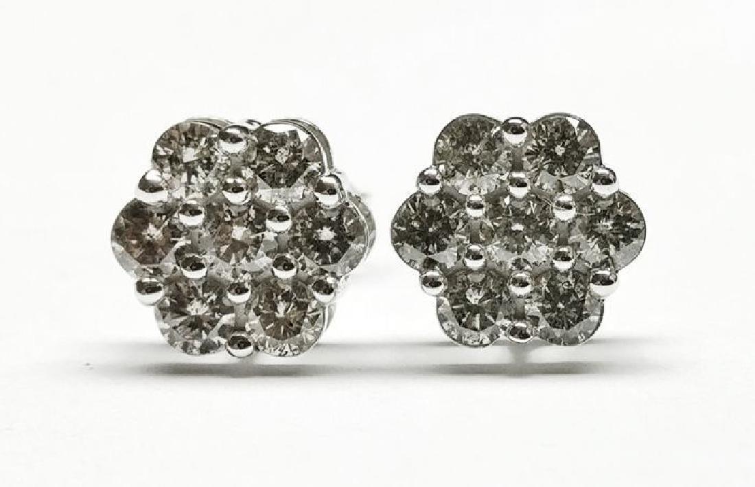 14k Gold New Ladies Earrings with Brilliant cut (1 of 4)