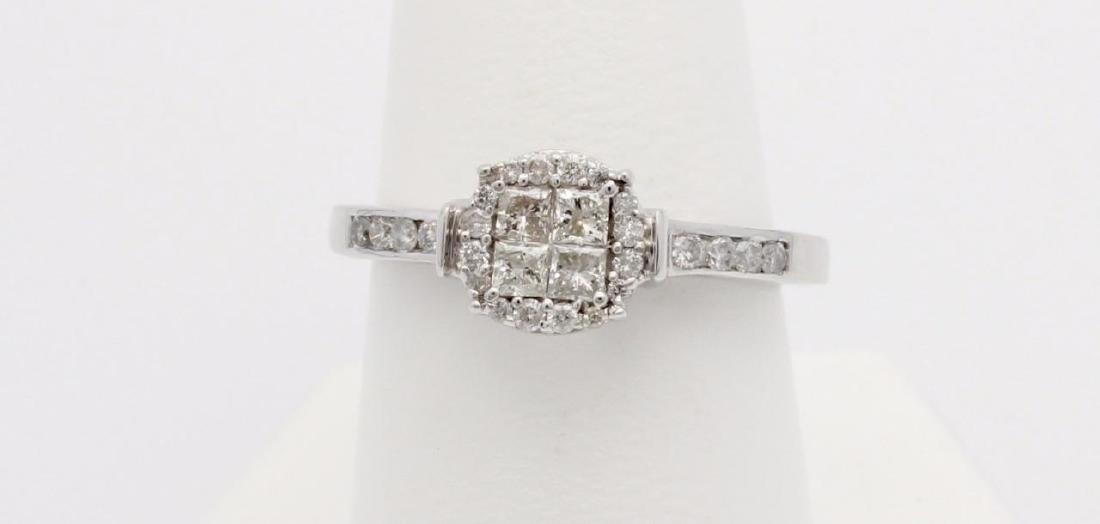 10k White Gold Diamond Ring Unique Design 1/2 carat (1 of 5)