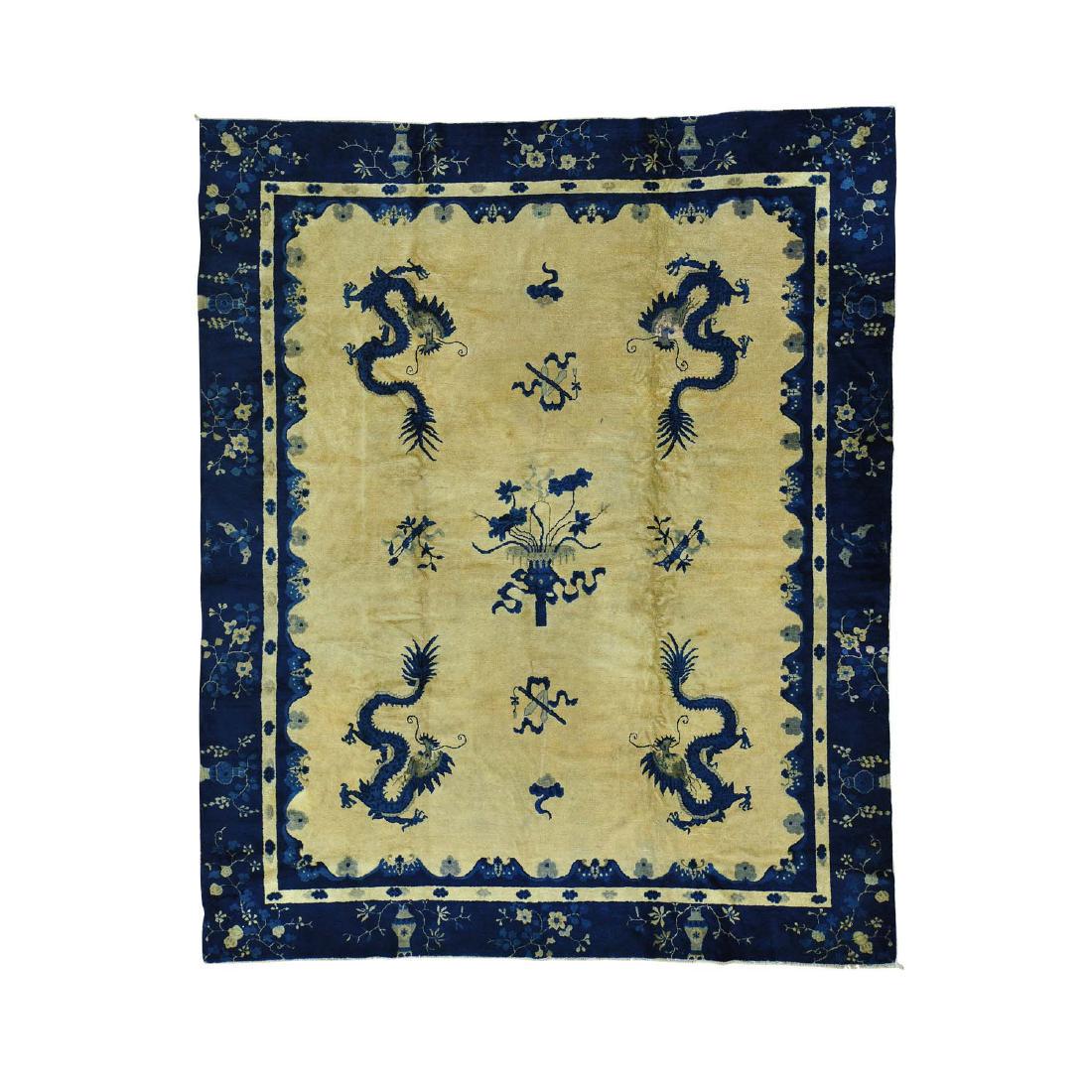 Antique Chinese Peking Dragon Design Hand Knotted (1 of 5)