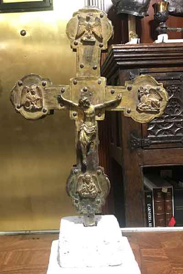 LARGE ITALIAN PROCESSIONAL CROSS CIRCA 1480 MUSEUM (1 of 10)