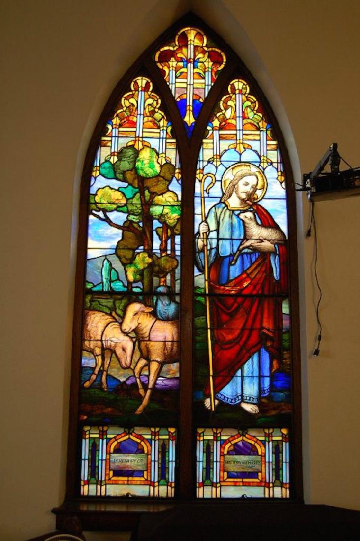 Figural Stained Glass Window (#4 of 9) 53" w x 10'-10" (1 of 11)