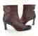 Authentic Chanel Brown Leather Black Patent Zip Up - 5