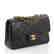 Chanel Double Flap Classic Shoulder Bag Black Lambskin