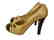 Classy Chanel Gold Black Glitter Staircase Two Tone