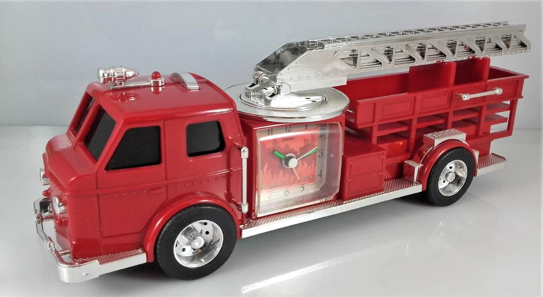 American La France clock in fire ladder engine. (1 of 4)
