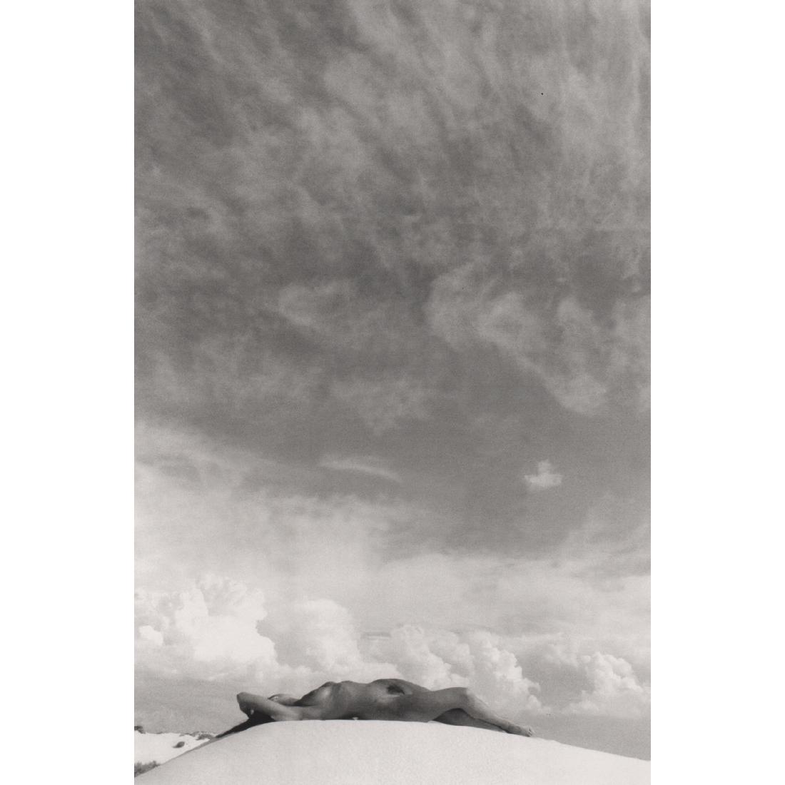 LUCIEN CLERGUE - Nude on a Dune: Artist: LUCIEN CLERGUE Print Title: Nude on a Dune, White Sands, 1986 Medium: Photo-lithograph Printing Date: 1990's Printed in Germany Image Size approx: 8 X 12 inches Lucien Clergue (1934-2014) was 