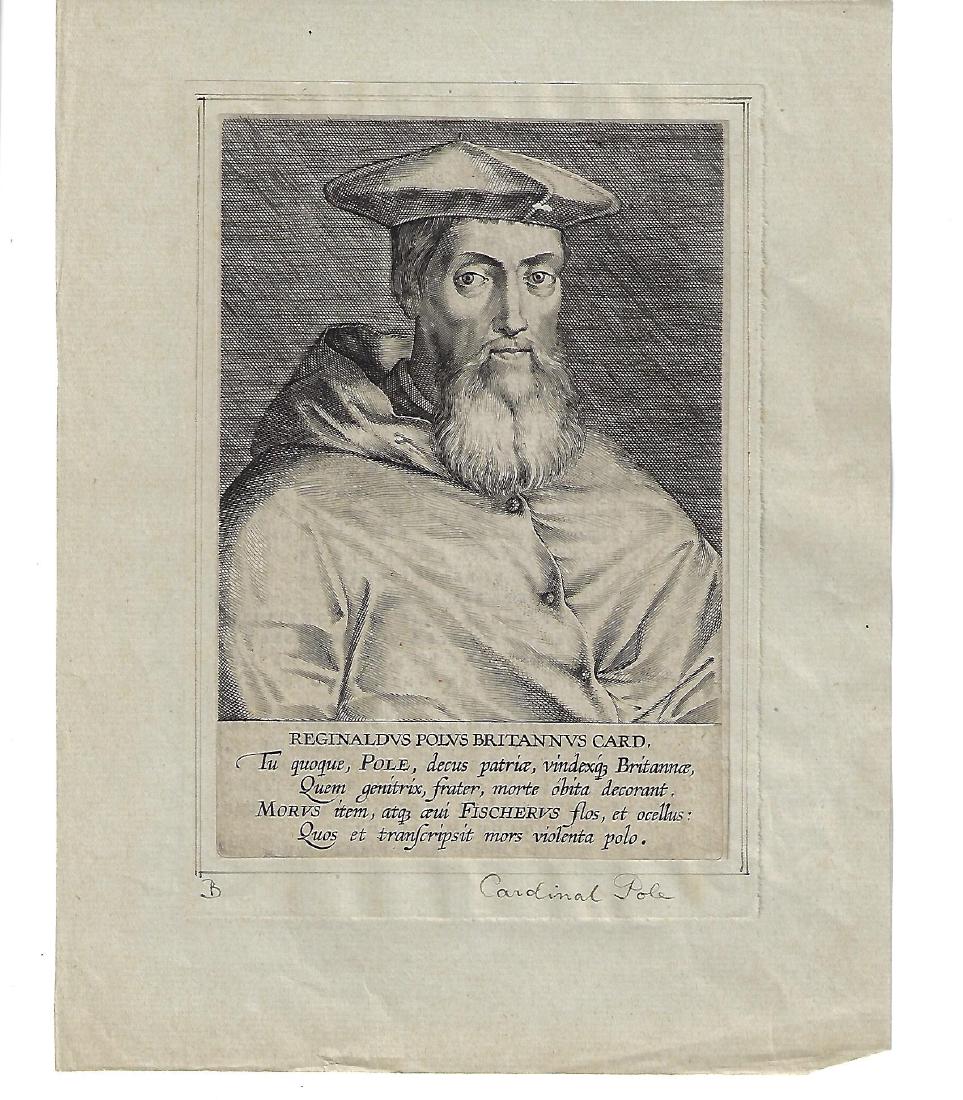 17th C Engraving of Cardinal Pole (1 of 1)