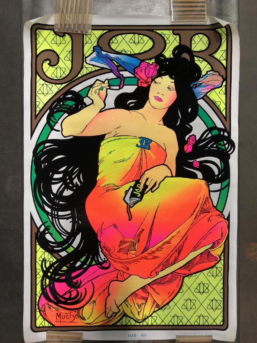 JOB by MUCHA - FLOCKED BLACKLIGHT POSTER (1 of 1)