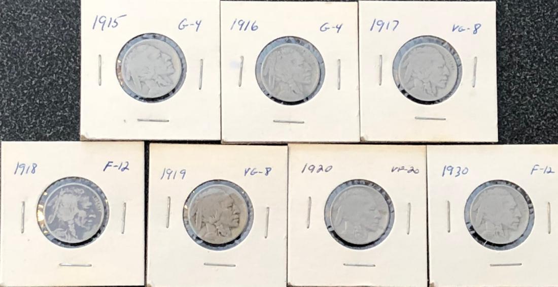 7 Buffalo Nickels (1 of 2)
