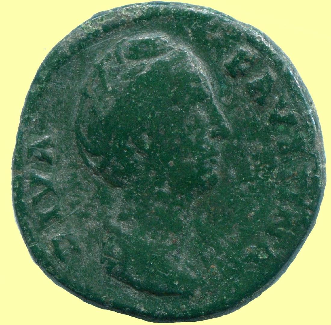 DIVA FAUSTINA I AE AS TEMPLE with STATUE (1 of 4)