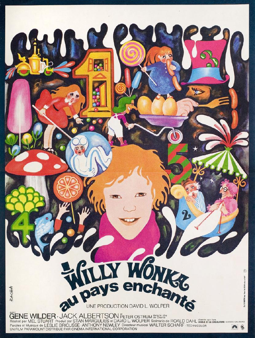 Willy Wonka & the Chocolate Factory 1971 French Petite (1 of 1)