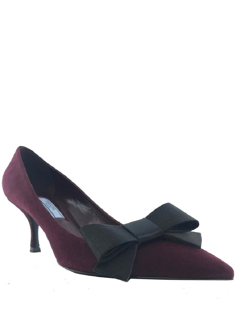 Prada Suede Point-Toe Bow Pump Size 8 (1 of 14)