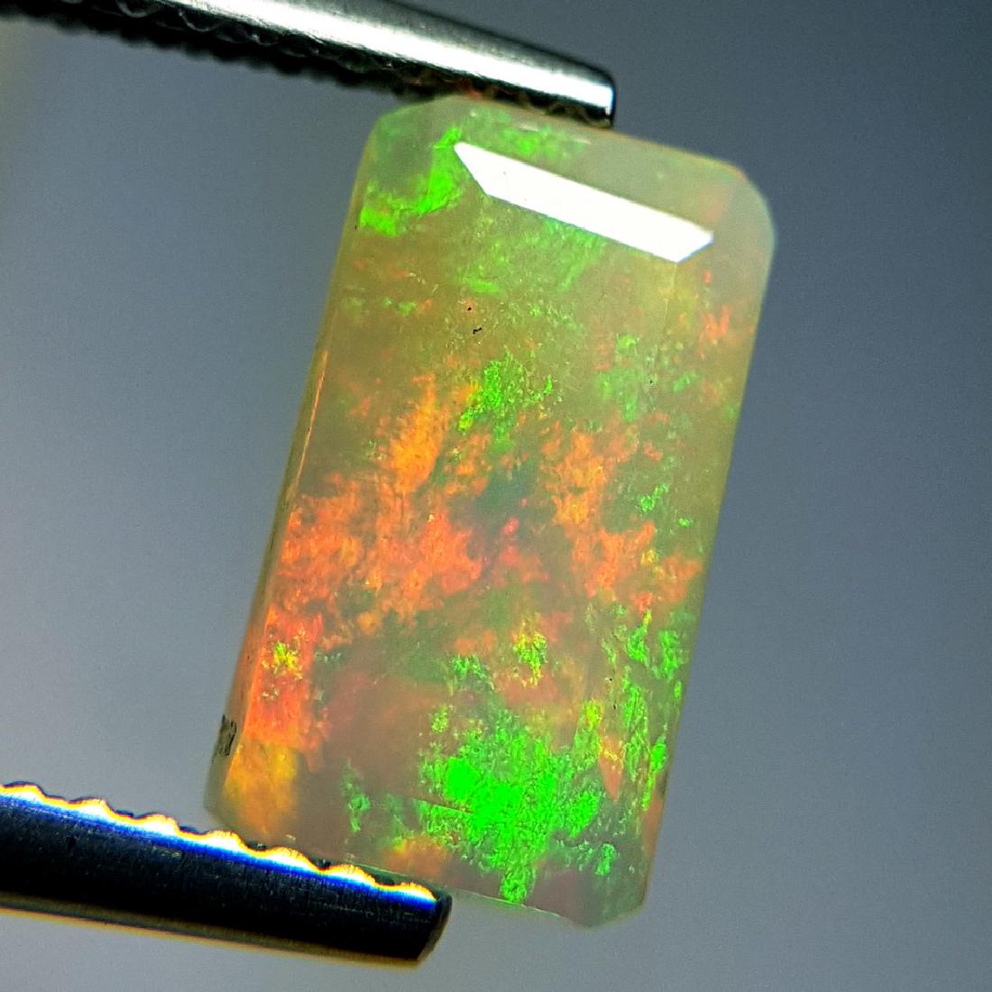 1.63 ct Beautiful Fire Emerald Cut Natural Opal (1 of 8)