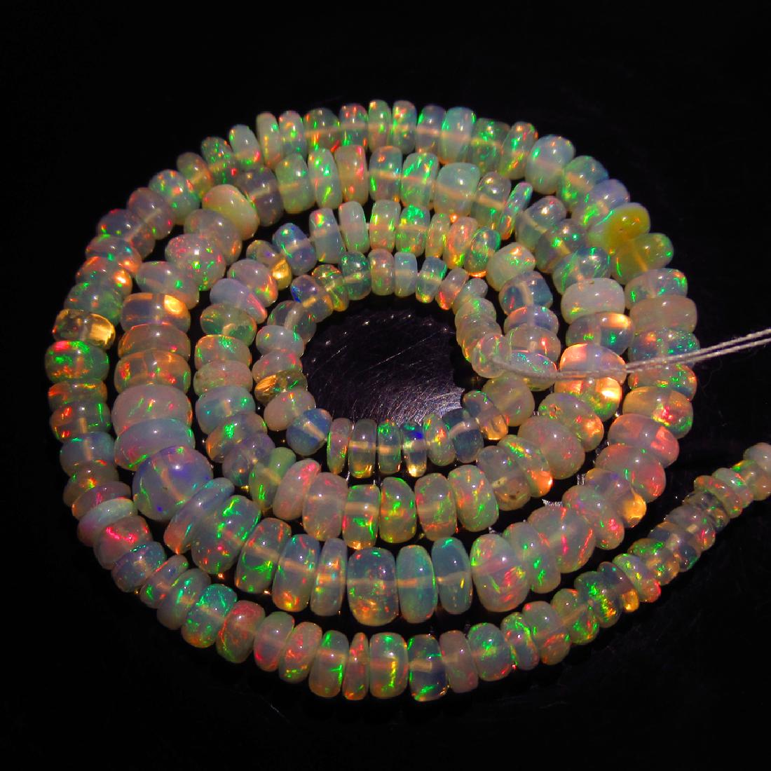 34.85 Ct Natural 235 Drilled Ethiopian Fire Opal Beads (1 of 2)