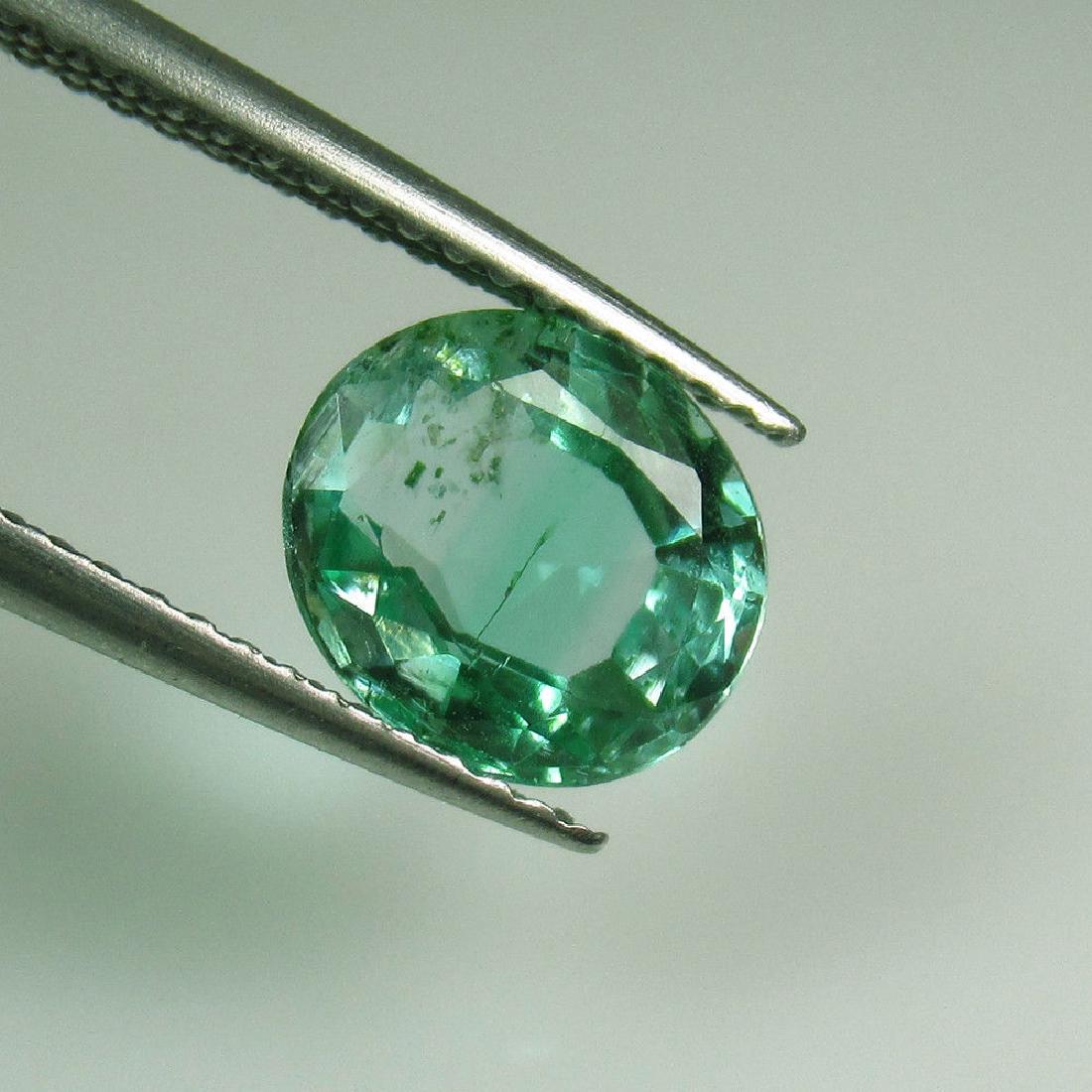 1.71 Ct Genuine Zambian Emerald 8.5X7.5 mm Oval Cut (1 of 2)