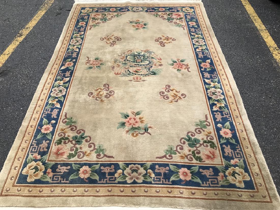 Circa 1950 Mint ART DICO Chinese DRAGON Rug hand woven (1 of 8)