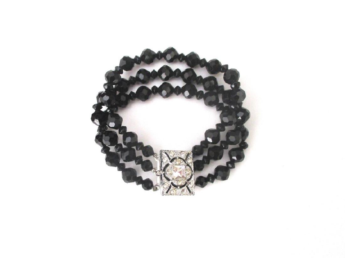Vintage French Jet Bead Bracelet (1 of 7)