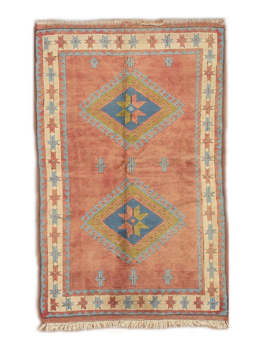 4 x 7 Semi-Antique Turkish Milas Rug 4'4" x 7' (1 of 9)