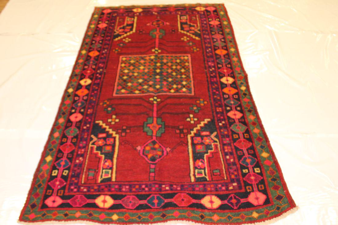 4 x 7 Semi-Antique Persian Shiraz Rug 4'1" x 7'4" (1 of 7)