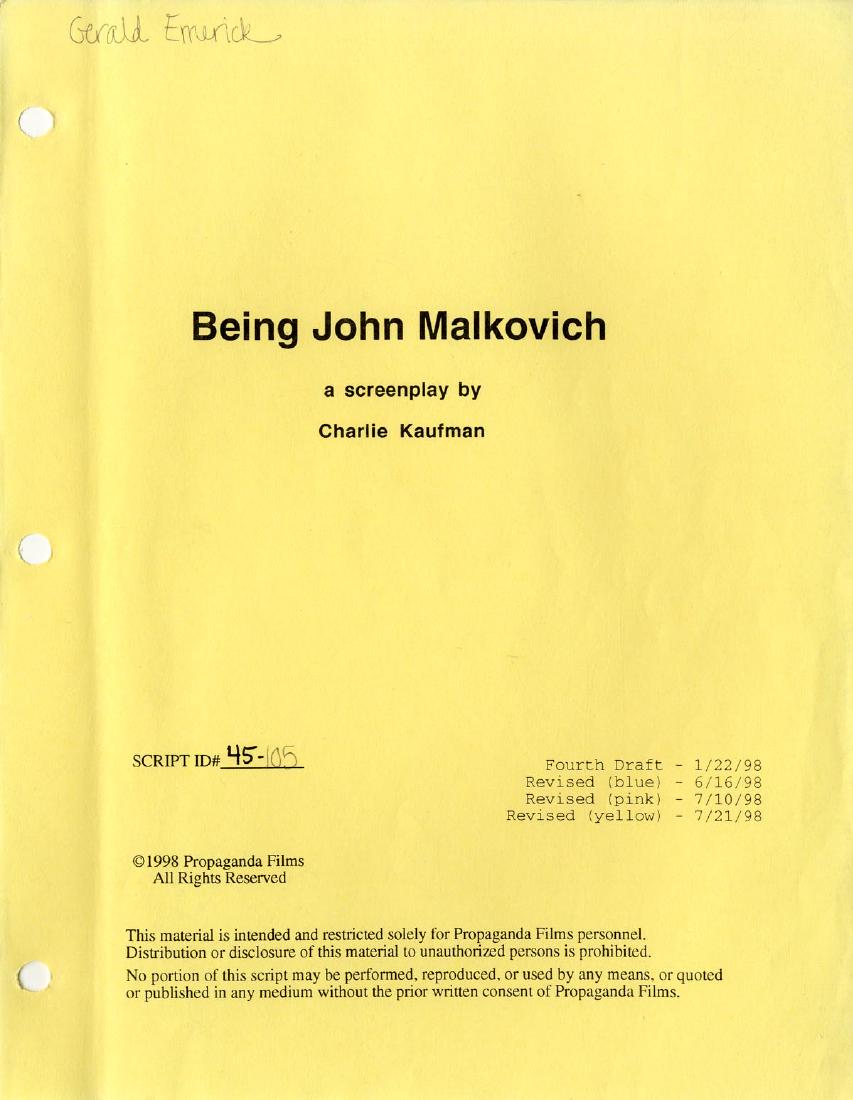 BEING JOHN MALKOVICH (1999) Fourth draft script by (1 of 1)