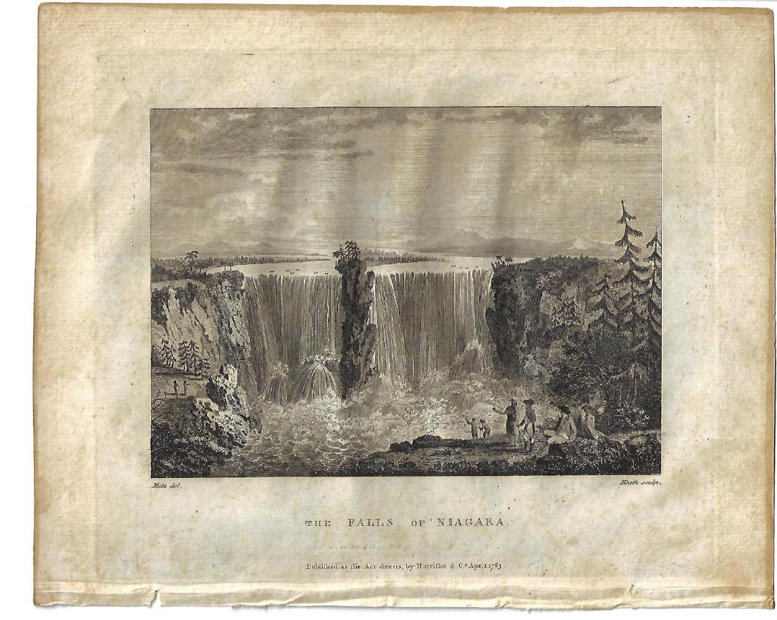 1783 Engraving The Falls of Niagara (1 of 1)