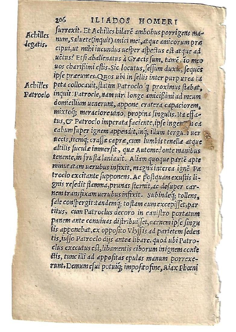 1537 Leaf from Homer Illiad (1 of 1)