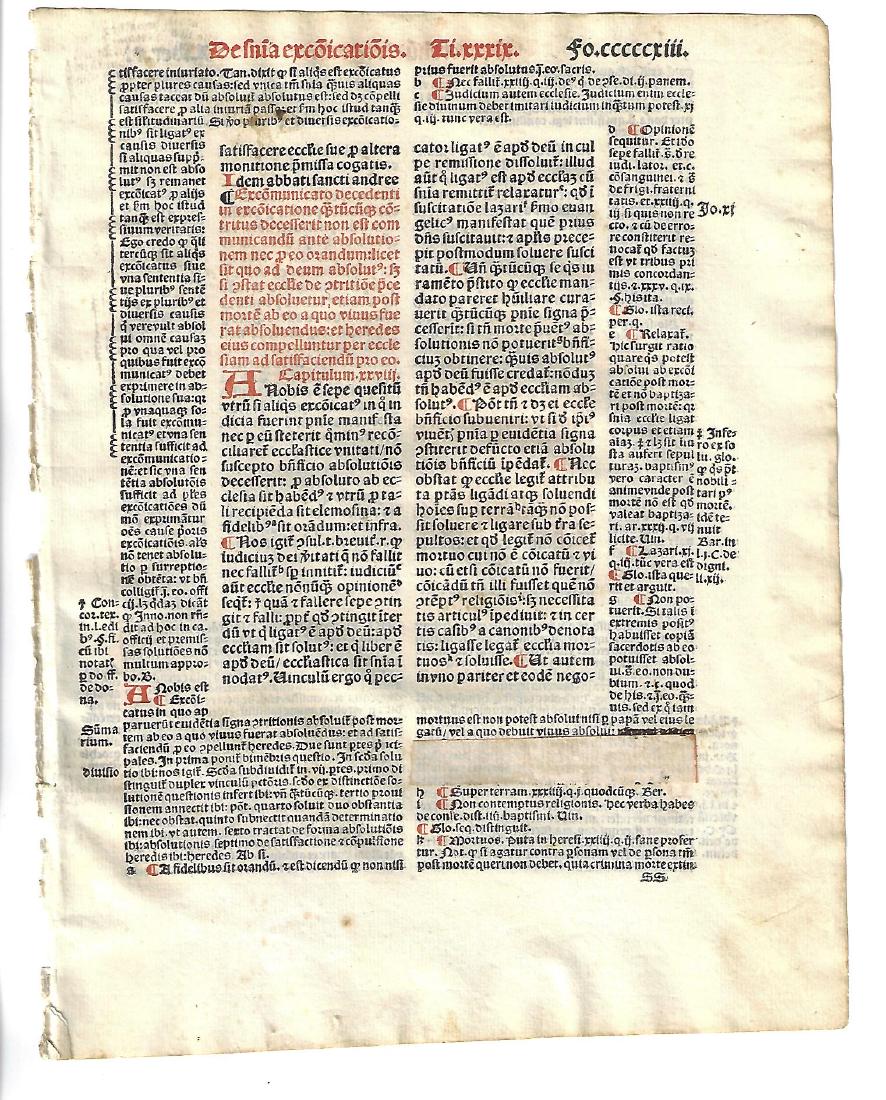 1516 Leaf Decretale of Gregory IX w/ Censor (1 of 1)