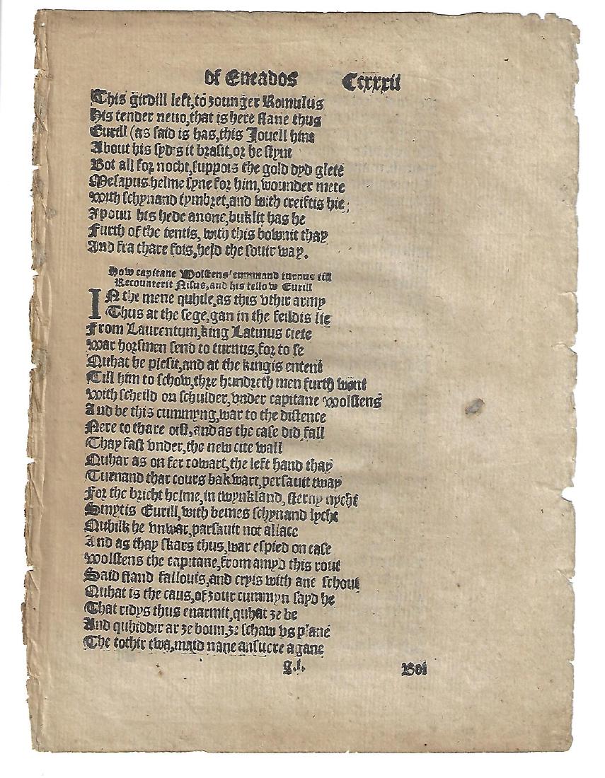 1553 Leaf Englished Virgil Aeneid (1 of 2)