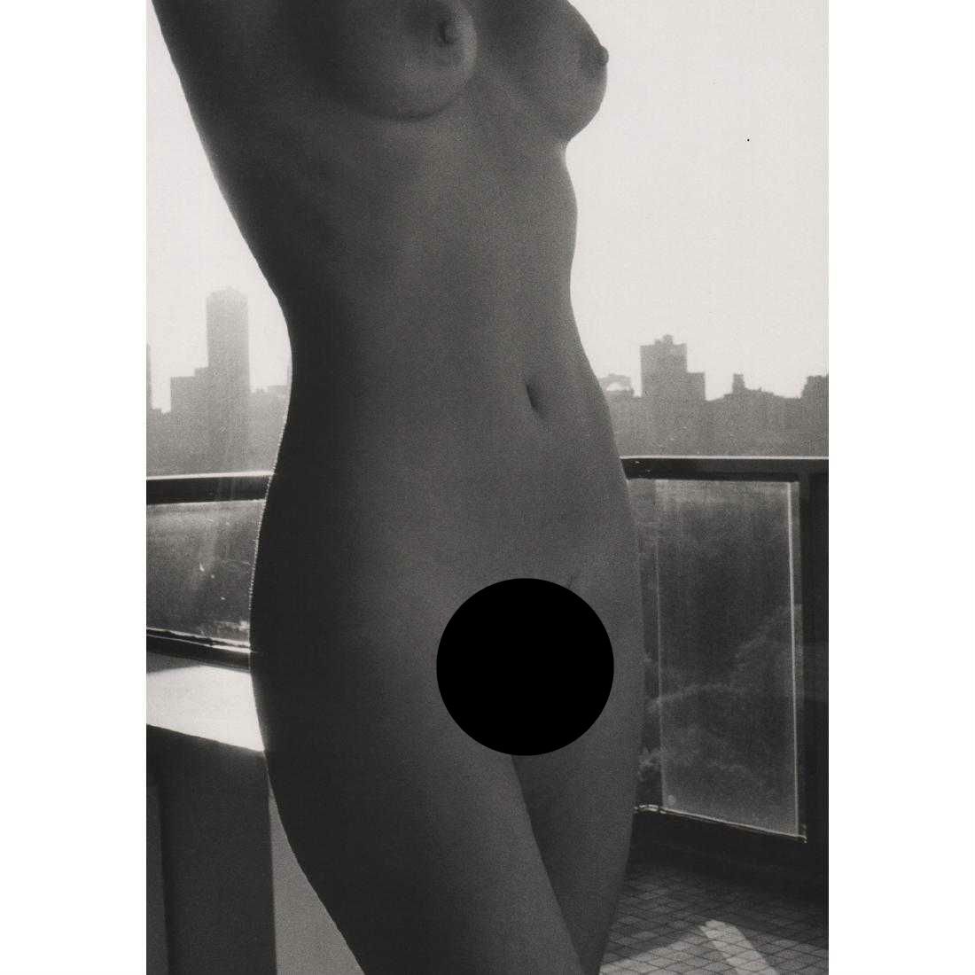 LUCIEN CLERGUE - Nude on the Balcony: Artist: LUCIEN CLERGUE Print Title: Nude on the Balcony, 1980 Medium: Photo-lithograph Printing Date: 1990's Printed in Germany Image Size approx: 8 X 12 inches Lucien Clergue (1934-2014) was a French