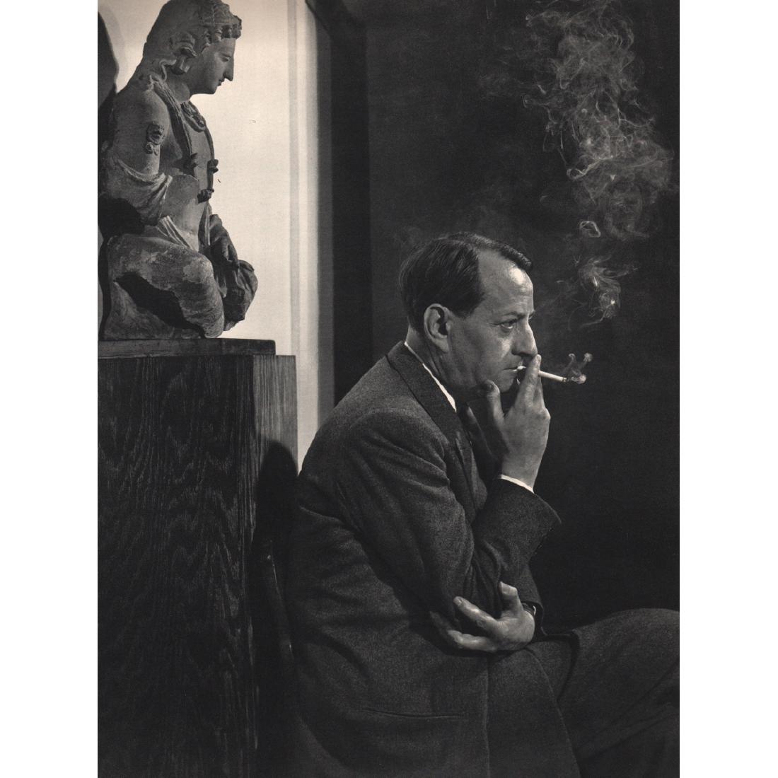 YOUSUF KARSH - Andre Malraux: Artist: YOUSUF KARSH Print Title: Andre Malraux. Georges Andre Malraux DSO (1901-1976) was a French novelist, art theorist and Minister of Cultural Affairs. Malraux's novel La Condition Humaine (Man's