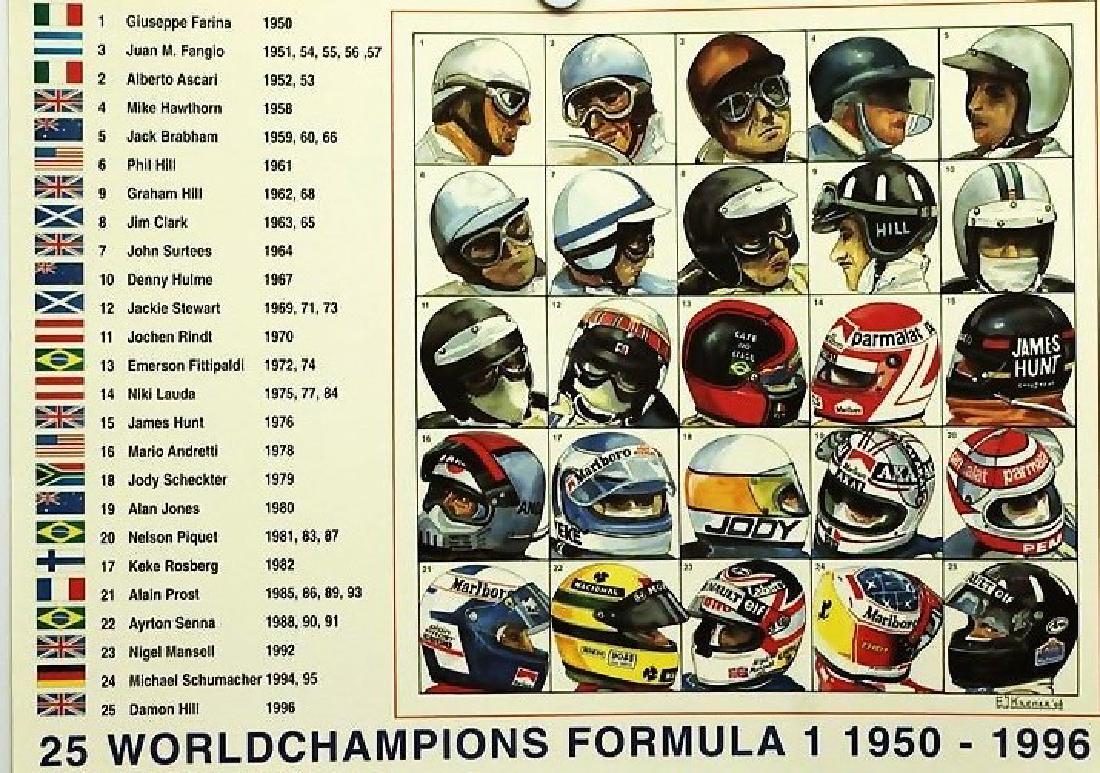 Lithograph - Eric Jan Kremer - 25 Formula 1 World (1 of 7)