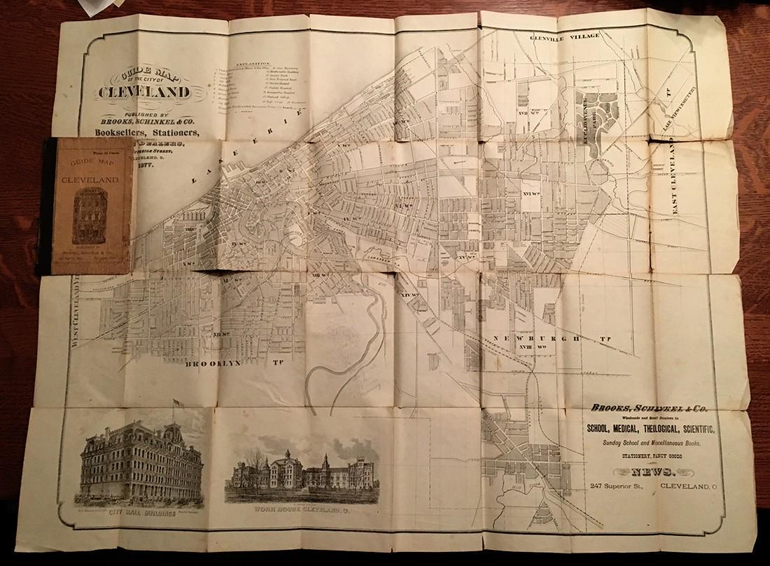 Scarce 1877 Guide Map of Cleveland - Brooks, Schinkel (1 of 7)