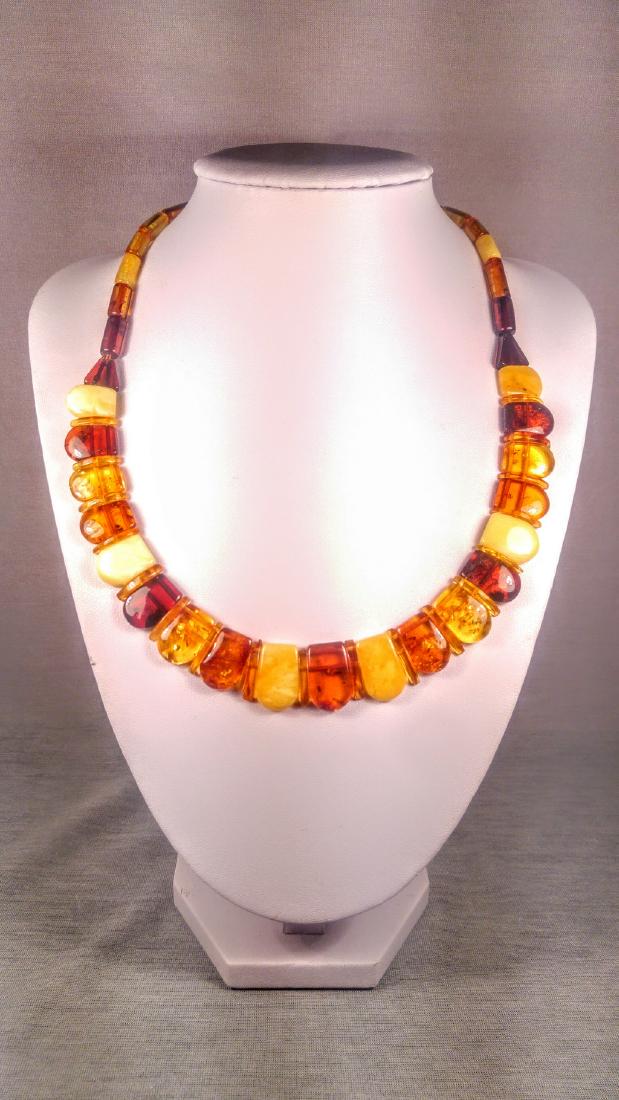 100% genuine mix colour Baltic amber necklace (1 of 10)