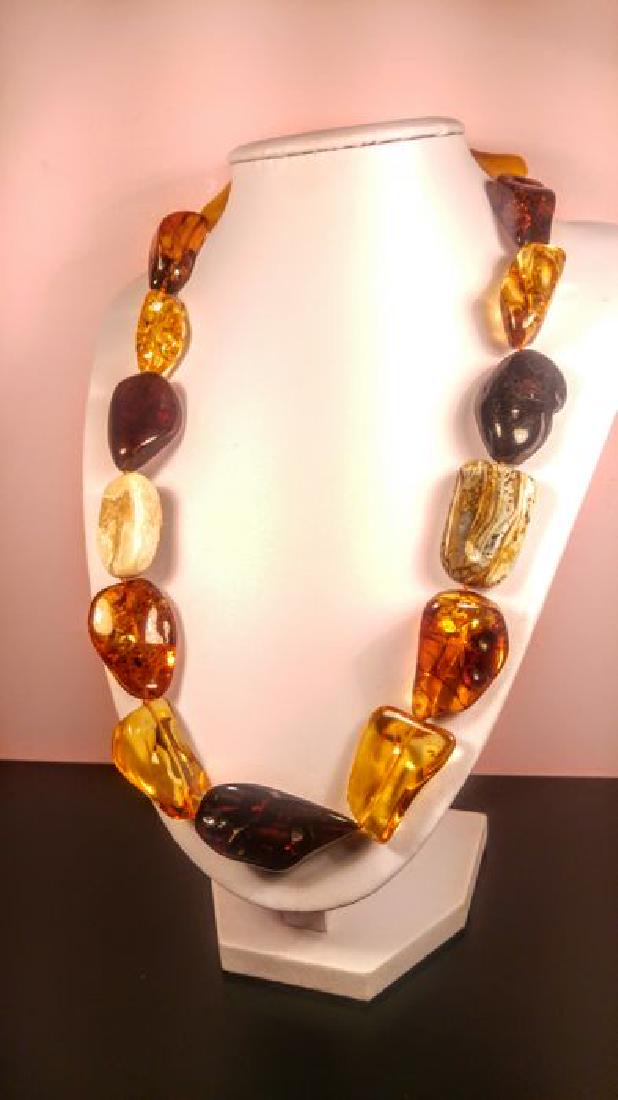 Massive 100% Genuine mix colours Baltic amber necklace (1 of 10)