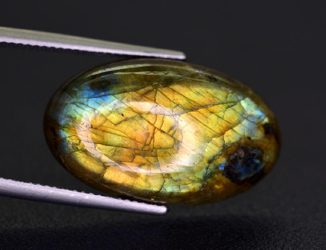 17.70 ct Beautiful Natural Labradorite: No Reserve! Reserve Reduced! New to Jasper52 Title: 17.70 ct Beautiful Natural Labradorite Color/Clarity: NONE Gemstone Type: Labradorite Carat Weights: 17.70 Carat Size/Dimensions: 24x14x6 mm Origin: