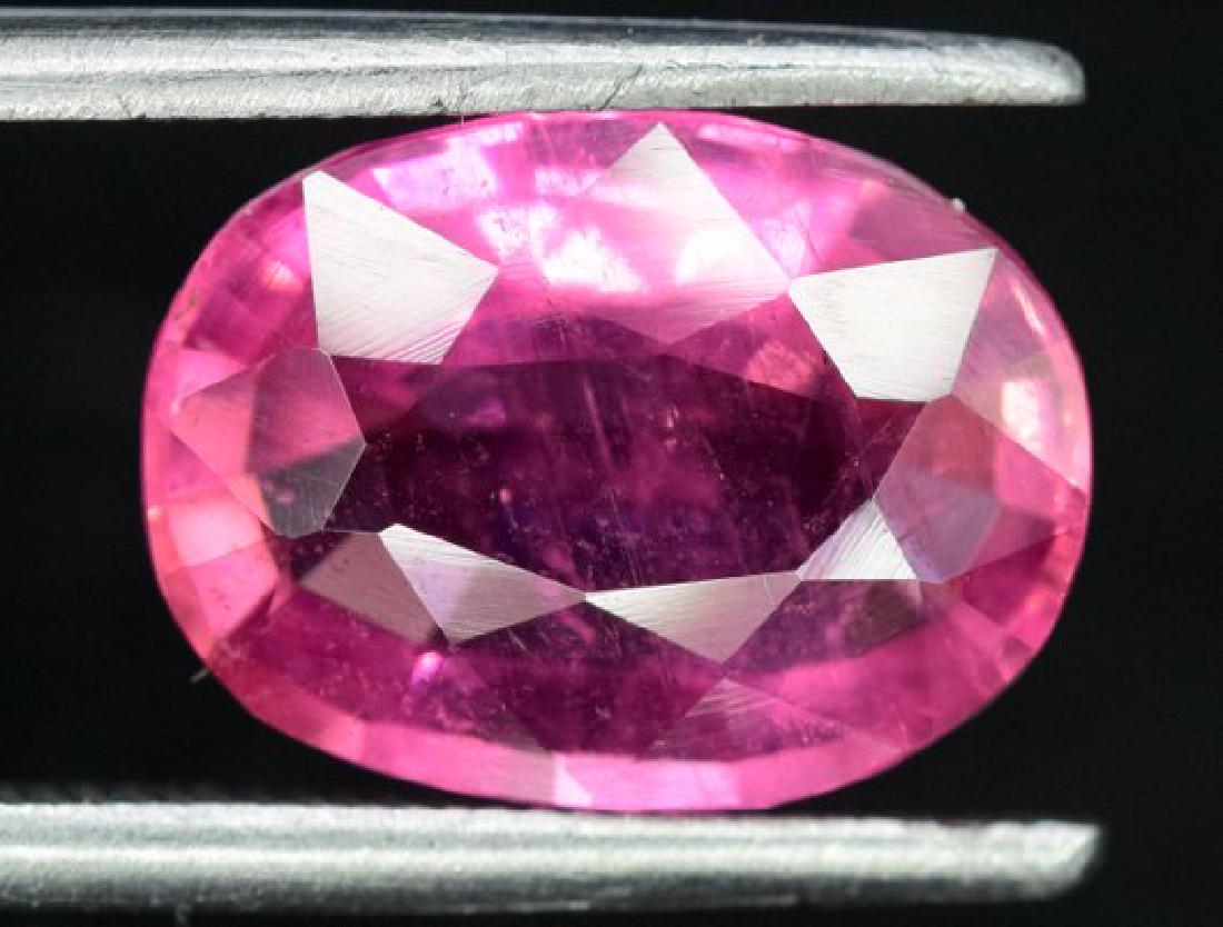 3.30 carats Fantastic Natural Rubelite Tourmaline Loose: Reserve Reduced! 3.30 carats Fantastic Natural Rubelite Tourmaline Loose Gemstone from Afghanistan - Weight : 3.30carats Size : 10*8*4 mm Locality : Afghanistan Color : Rubelite Treatment : Natural Cl